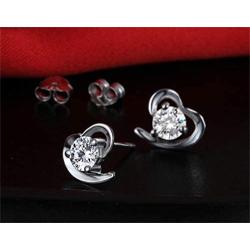 Heart Stud Earrings Set for Bridesmaid Sparkling Jewelry Gifts for Women Girls