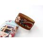L&N Rainbery Bohemia Embroidery Flower Cuff Bracelet Female Fashion Wide PU Leather Bracelets & Bangles Women Jewelry