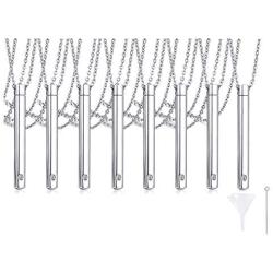 VNOX Keepsake Ash Cremation Jewelry Minimalist Bar Urn Necklace Pendant for Memorial Ashes with Cubic Zirconia