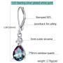 925 Sterling Silver Blue Topaz Teardrop Earrings Drop Dangly Earring Leverback Hypoallergenic Jewelry for Women Girls