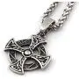 GUNGNEER Trinity Celtic Cross Knot Pendant Necklace Keel Chain Eternal Love Stainless Steel Irish Jewelry Men Women
