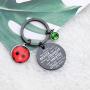 BAUNA Ladybug Keychain BFF Friendship Gift Always Remember You’re Braver Than You Believed Key Ring Cosplay Charm Jewelry