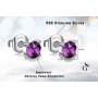 Swarovski Stud Earrings for Women - 925 Sterling Silver Crystal Earrings - Birthstone Earrings Studs for Girls - Amethyst Crystal From Swarovski By GoSparkling Allergy-Free Passed SGS Inspection