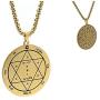 King Solomon Seal Necklace + 72 Names of God Kabbalah Second Pentacle of Mars Against Diseases