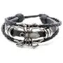 Xusamss Punk Rock Alloy Spider Bracelet Drawstring Rope Leather Bracelet,7-8inches Xusamss Punk Rock Alloy Spider Bracelet Drawstring Rope Leather Bracelet,7-8inches