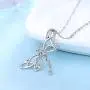 EJALEN 925 Sterling Silver Dragonfly Necklace - Hollow Rose Gold Heart Dragonfly Celtic Jewelry Birthday for Women and Dragonfly Lovers EJALEN 925 Sterling Silver Dragonfly Necklace - Hollow Rose Gold Heart Dragonfly Celtic Jewelry Birthday for Women and Dragonfly Lovers