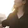 S.Leaf Sterling Silver Necklace Dainty Solid Bead Necklace Gold Necklaces for Women