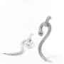 Women Snake Dangle Earrings 925 Sterling Silver Post Crystals Personalized Drop Animal Earring Jewelry Gift
