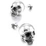 Fusamk Punk Piercing Body Jewelry Titanium Steel Skull Stud Earrings
