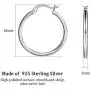 Silver Hoop Earrings for Women Men Girls- Cartilage Earring Small Hoop Earrings Hypoallergenic 925 Sterling Silver Tragus Earrings(12mm, 14mm, 15mm, 16mm, 20mm)