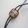 Bolo Tie for Men Turquoise Natural Stone Genuine Leather String Pendant Necklace Native Western Cowboy Bola Tie Jewelry