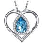 AOBOCO Always My Sister Forever My Friend Sterling Silver Heart Sister Necklace Embellished with Crystals from Austria, Inspirational Birthday Jewelry Gifts for Sister Twins Daughter BFF