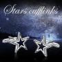 Yoursfs Blue Five Star Cufflinks for Men Novelty Cuff Links Business Accessory for Shirt
