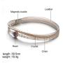 Multi-Layer Wrap Leather Bracelet Handmade Braided - with Magnetic Clasp Cuff Bangle Bracelet Jewelry for Women, Girl Gift