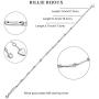 Billie Bijoux Women Bracelet 925 Sterling Silver Simple Elegant Chain Bracelet Jewelry Gift for Women Girls