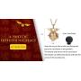 Harry Potter Necklace - Golden Snitch Lava Stone Aromatherapy Necklace with Jewelry Box by PAJKE