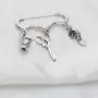 UJIMS Sewing Bracelet Sewing Lover Gift for Her Sewing Quilting with Lapel Pin Sewing Jewelry for Seamstress