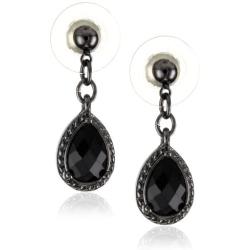 1928 Jewelry Black Victorian Inspired Petite Teardrop Earrings