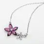 NEOGLORY Platinum Plated Purple Clear Crystal Jewelry Set, Pendant Necklace, Earrings, Bridesmaid Jewelry Wedding Women Gift NEOGLORY Platinum Plated Purple Clear Crystal Jewelry Set, Pendant Necklace, Earrings, Bridesmaid Jewelry Wedding Women Gift