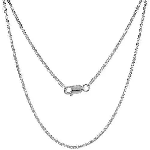 Sterling Silver Spiga Wheat Chain Necklaces & Bracelets Nickel Free Italy, 7-30 inch
