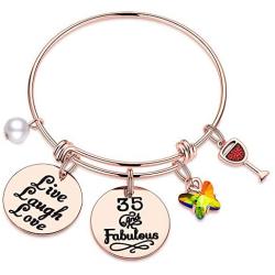 Birthday Gifts for Women Girls Bracelet, Stainless Steel Butterfly Birthday Charm Bracelets for Women Girls 10th 20th 30th 40th 50th 60th 70th 80th 90th Birthday Gift for Daughter Sister Friend Girls