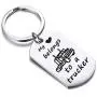 Zuo Bao Drive Safe Keychain My Heart Belongs to A Trucker Husband Keychain Gift for Truckers Wife Girlfriend