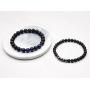 SEVENSTONE 2PCS Black Matte Onyx Prayer Beads Bracelet for Men Women Elastic Natural Stone