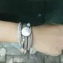 Silver Shell Bracelet Ocean Bead Bracelet Bohemian Wrap Bracelet Leather Cuff Bracelet Cross Braided Bracelet Boho Jewelry for Women Teen Girls