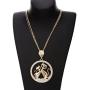 Ouran Necklace for Women,Cute Cat Pendant Necklace with CZ Crystal Girl Long Chain Necklace Rhinestone Necklace