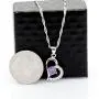 Uloveido White Gold Plated Arrow Heart Pendant Necklace for Women Girls with Purple White Cubic Zirconia N662 Uloveido White Gold Plated Arrow Heart Pendant Necklace for Women Girls with Purple White Cubic Zirconia N662