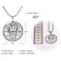 VASSAGO Stainless Steel First Pentacle of the Sun Pendant Necklace Key of Solomon Seal Round Charm Wide Chain Talisman Jewelry Men