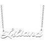 LoEnMe Jewelry Silver Name Necklace of Plated Personalized Gift for Women Girls Couple