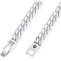 SHKA Cuban Chain Necklace Miami Cuban Bracelet for Men and Women Titanium Magnetic/Magnetic Germanium Chain Necklace Pain Relief for Neck, 18/20/22/24 inch Length 18K Gold Plated
