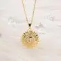 EXGOX You are My Sunshine Sunflower Necklace 14k Gold Plated Initial Sunflower Necklaces CZ Initial Letter Sunflower Locket Necklace Jewelry Gifts for Teen Girls Women Alphabet A - Z