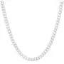 Mens 4mm Solid Sterling Silver .925 Curb Link Chain Necklace, Made in Italy
