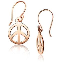 Nine2Five ~ 925 Sterling Silver Peace Sign Boho Hippie Style Dangle Earrings