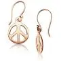 Nine2Five ~ 925 Sterling Silver Peace Sign Boho Hippie Style Dangle Earrings Nine2Five ~ 925 Sterling Silver Peace Sign Boho Hippie Style Dangle Earrings