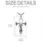 YAFEINI Sterling Silver Ankh Necklace Eye of Horus Cross Necklace Ancient Egyptian Symbol of Protection Jewelry Gifts for Men Women