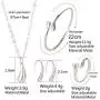 8PCS Sterling Silver and Gold Jewelry Set for Women Teardrop Pendant Necklace Earring Bracelet and Ring Jewelry Gifts 8PCS Sterling Silver and Gold Jewelry Set for Women Teardrop Pendant Necklace Earring Bracelet and Ring Jewelry Gifts