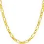 Lifetime Jewelry 4.5mm Rounded Figaro Chain Necklace for Men & Women 24k Gold Plated Lifetime Jewelry 4.5mm Rounded Figaro Chain Necklace for Men & Women 24k Gold Plated
