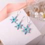 EVER FAITH Womens Jewelry Sets 925 Sterling Silver Cubic Zirconia Snowflake Winter Party Necklace Earrings Set