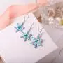 EVER FAITH Womens Jewelry Sets 925 Sterling Silver Cubic Zirconia Snowflake Winter Party Necklace Earrings Set