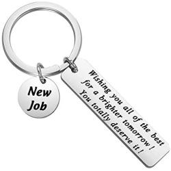 CYTING New Job Keychain Coworker Leaving Gift New Adventure Gift Graduation Gift New Beginnings Gift Good Luck Colleagues Goodbye Gift New Job Jewelry Gift