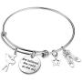 SIDIMELO Infinity Collection Sister Charm Bangle Bracelet Perfect Jewelry Gifts for Sister