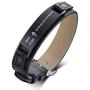 XUANPAI Adjustable Unisex Leather Bracelets Bible Verse Quote Scripture Leather Cuff Christian Religious Inspiring Jewelry,Buckle Clasp