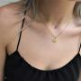 DELLA MODA Dainty Little North Star CZ Gold Necklace | 18k Gold Plated Hypoallergenic Brass
