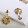 Simple Geometric Drop Earrings Retro Earbob Round Dangles Hoops Women Unique Boho Leaf Earrings Tribal Jewelry