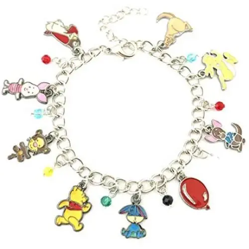 Universe of Fandoms Anime cartoon pooh Charm Bracelet Gifts for Women Universe of Fandoms Anime cartoon pooh Charm Bracelet Gifts for Women