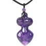 JUST IN STONES Gemstone Rock Crystal Hand Carved Goddess Chakra Reiki Pendant Necklace 20 Inch