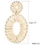BaubleStar Raffia Tassel Hoop Drop Earrings Handmade Fashion Statement Jewelry for Women Girls BaubleStar Raffia Tassel Hoop Drop Earrings Handmade Fashion Statement Jewelry for Women Girls